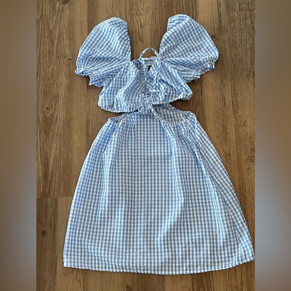 H&M Baby Blue Gingham Dress